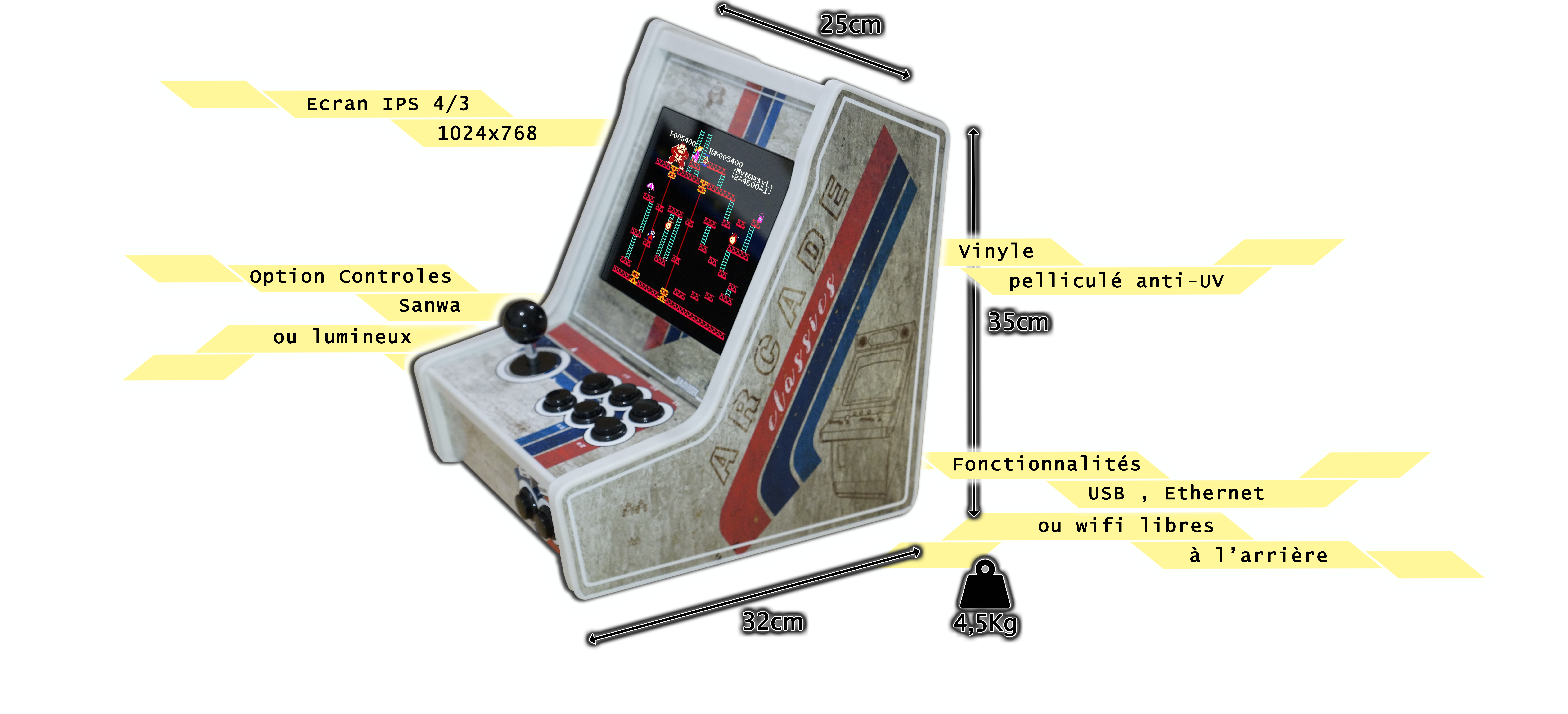 Pi-Kit, une mini borne d'arcade - pixinvader